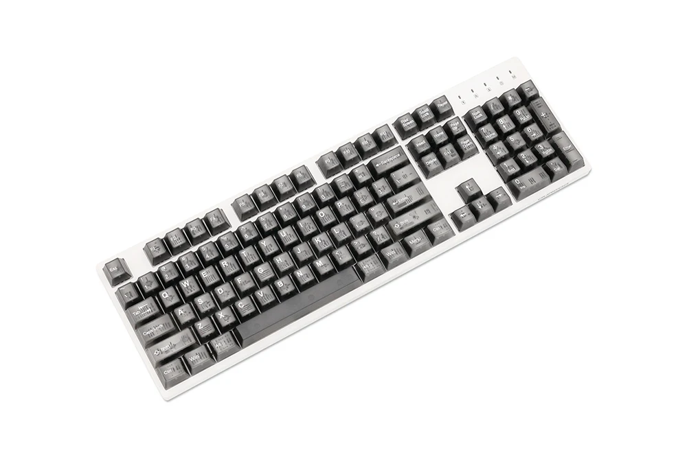 portable computer keyboard Taihao Smoky Quartz Cubic ABS Doubleshot Keycap Translucent Cubic Type for mechanical keyboard color of Dark Grey Colorway pc world keyboards