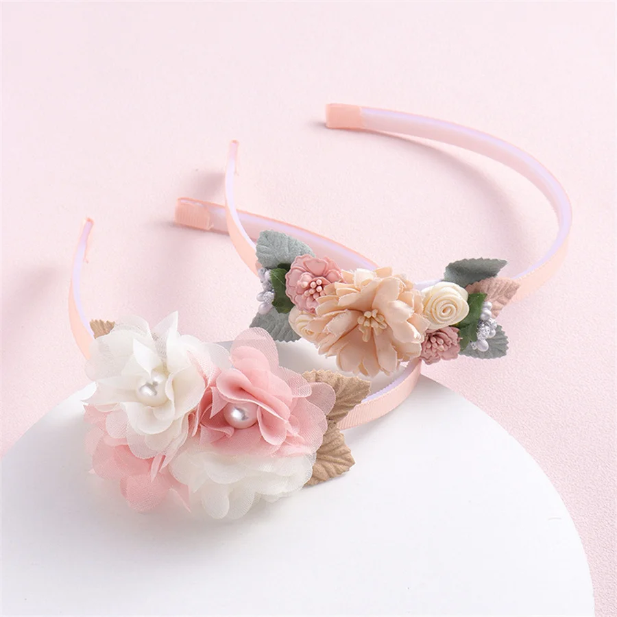Fasce per fiori per bambina, 6 cerchietti per capelli con margherite sottili multicolore e graziose, Confezione da 6 Fasce per Ragazze, Capelli