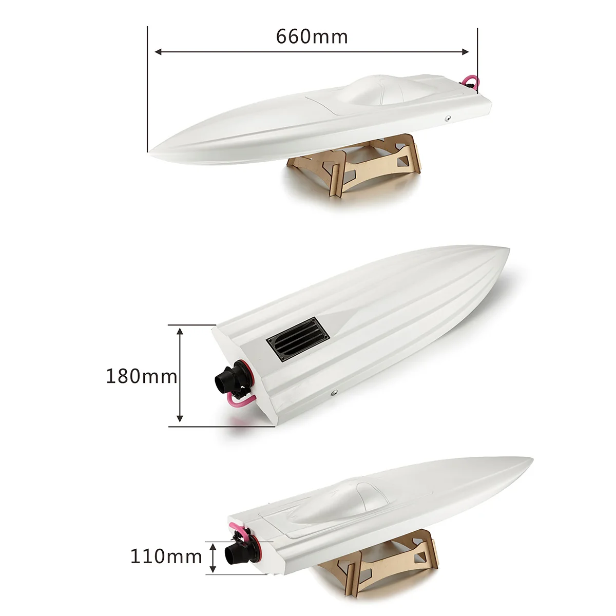 TFL 1151 Jet Boat Buitl-in 24mm Jet Drive Power System  Fiberglass RC Electric Boat 4
