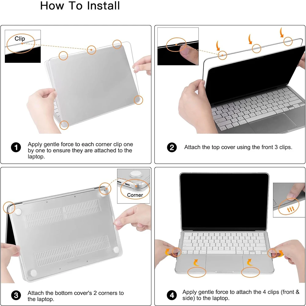 Sleek Matte/Clear Shatterproof Ultra-Thin Protective Shell Cover