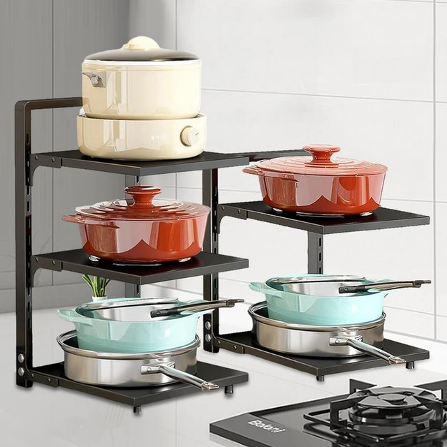 Support pour couvercles de casseroles et poêles, organisateur en acier  inoxydable, accessoire de cuisine - AliExpress