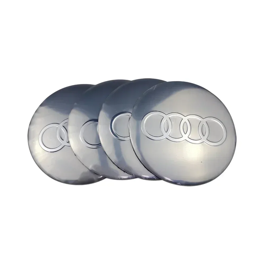 Premium Car Wheel Center Hub Cap Badge Logo Stickers (Set of 4)
