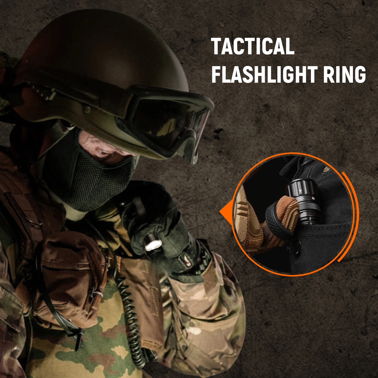 Tactical Flashlight Wurkkos TD07 18350 1300LM 479M Long Range Rechargeable Lamp IP68 Mini Torch Finger Ring Dual Switches