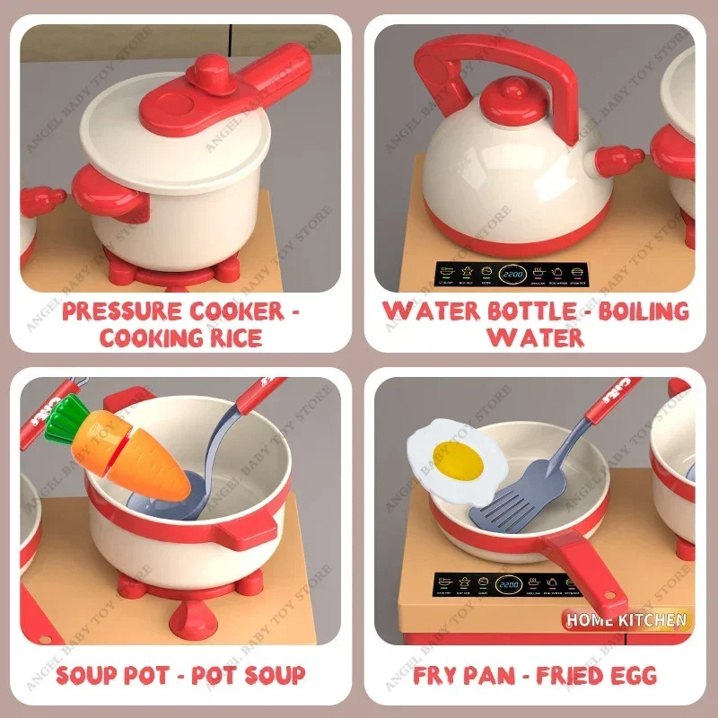 Cocina para niño juego de simución, utensilios de juguete