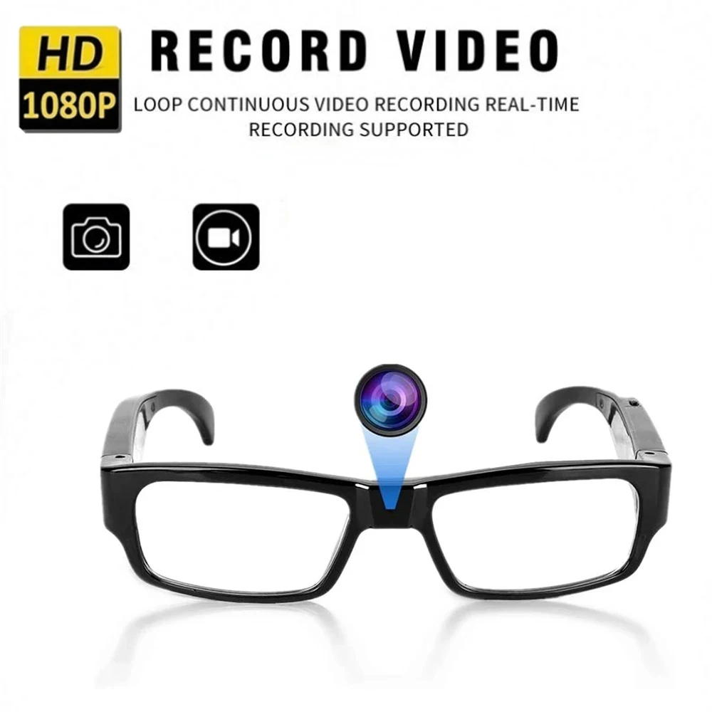 

Mini Camcorder 1080P HD Glasses Camera DV Eyewear Video Recorder Photo Taker Nanny Cam Secret Wearable Body Micro Camera