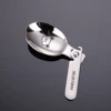 WORTHBUY Outdoor Portable Folding Spoon 304 Stainless Steel Soup Spoon Picnic Two-Fold Ice Cream Coffee Scoop Kitchen Tableware 4