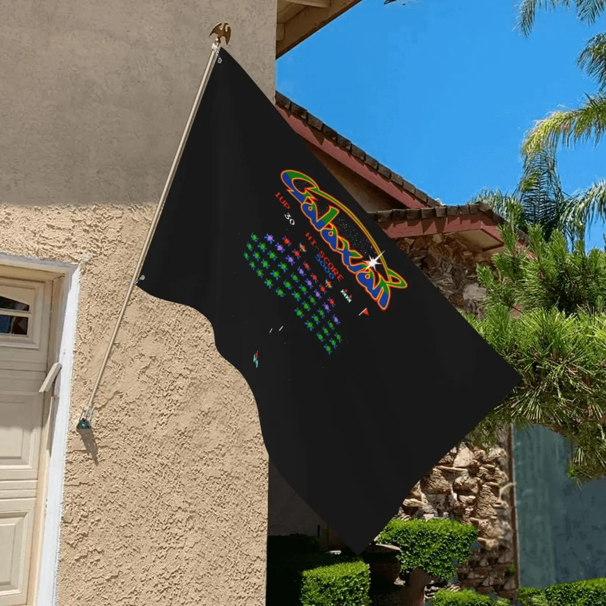 Arcade Galaxian Space Invasers Videogioco Outdoor Banner Flag 3 X5Ft Hanging Flag Banner In Poliestere Outdoor Indoor 150X90Cm Flag