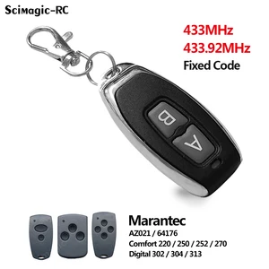 Marantec Digital 302 304 313 Comfort 220 250 252 Дубликатор Пульт дистанционного управления для гаражных ворот 433,92 МГц Устройство для открывания ворот с фиксированным кодом