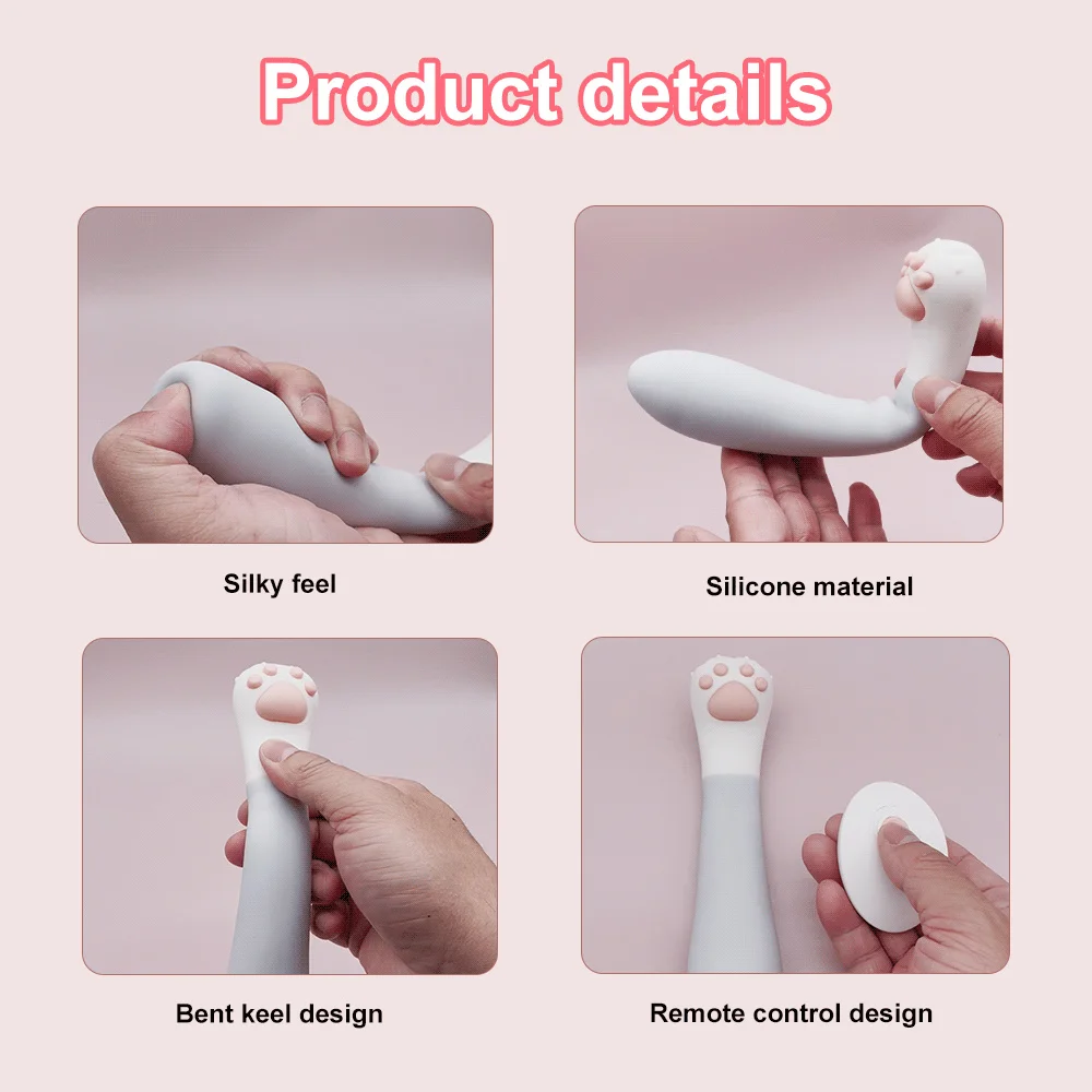 Dildo Double Vibrating Cat Claw U Type Vibrator Bendable Adult Sex Toy Clit Stimulat_voghion.com