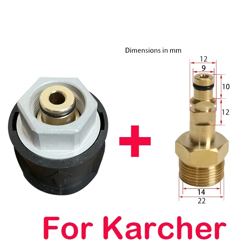 

High Pressure Washer Hose Adaptor Connect With Car Washer Outlet Adaptor And Hose Fo Karcher Change M22-14MM Connect