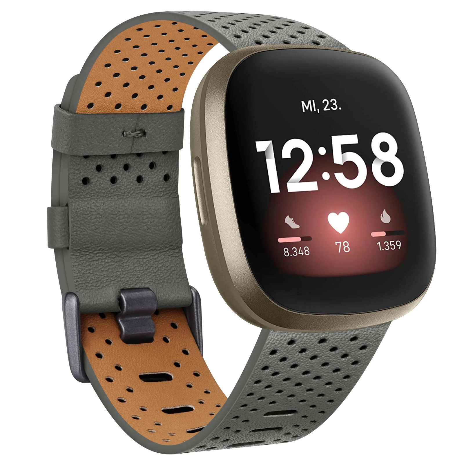 Breathable Leather Watch Strap - Premium Smartwatch Replacement Band