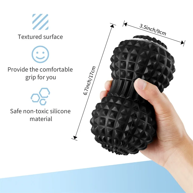 Electric Massage Peanut Ball 4-Speed Vibrating USB Rechargeable Sport Yoga Foam Roller Muscle Relaxation Small Fitness Equipment 2