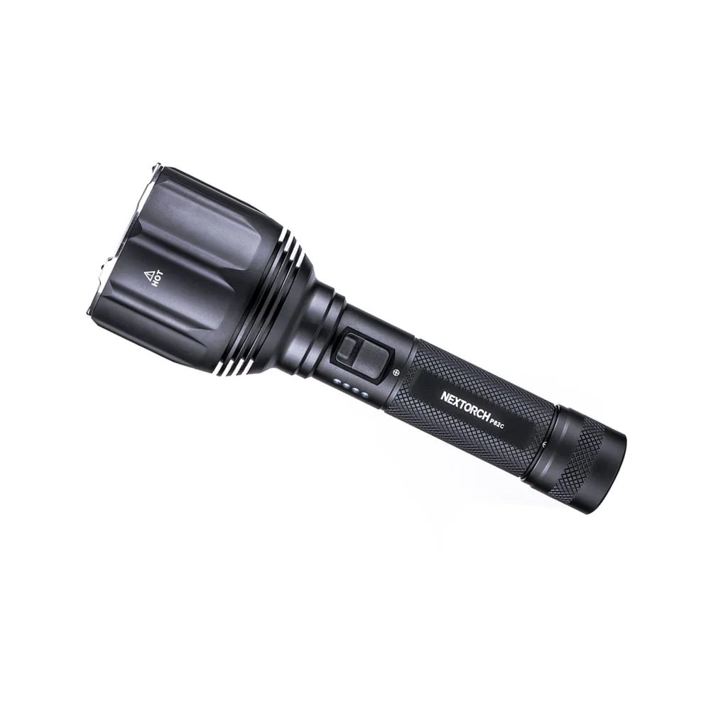 NEXTORCH P82C 1100m 장거리 빔 LED 전술 손전등, 고밀도 백색 LED 발광체 2200 루멘, 21700 배터리 충전식