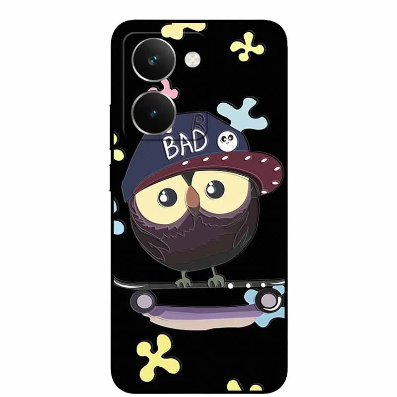 Vintage 3D Embossed Silicone Back Cover – Black Retro Design