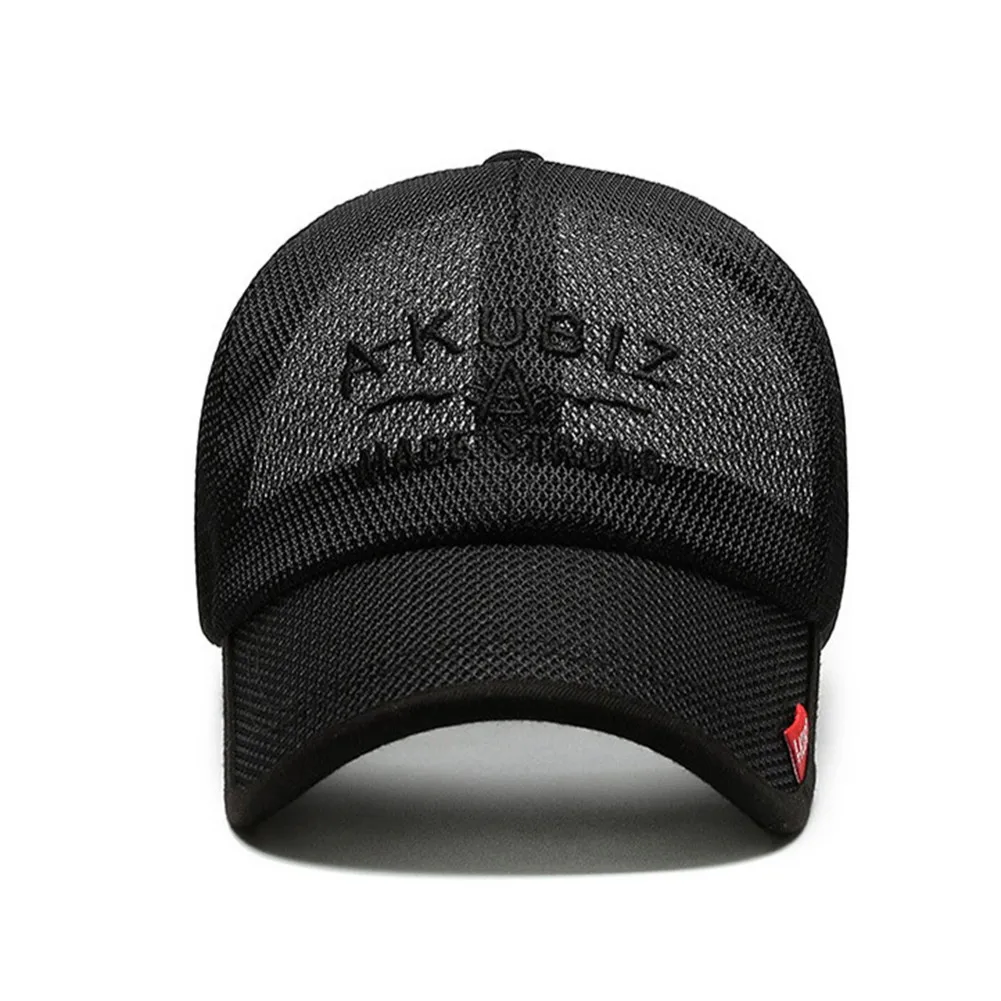 Outdoor Sunscreen Fashion Embroidered Women's Men's Summer Embroidered Letter Mesh Hunting Cap