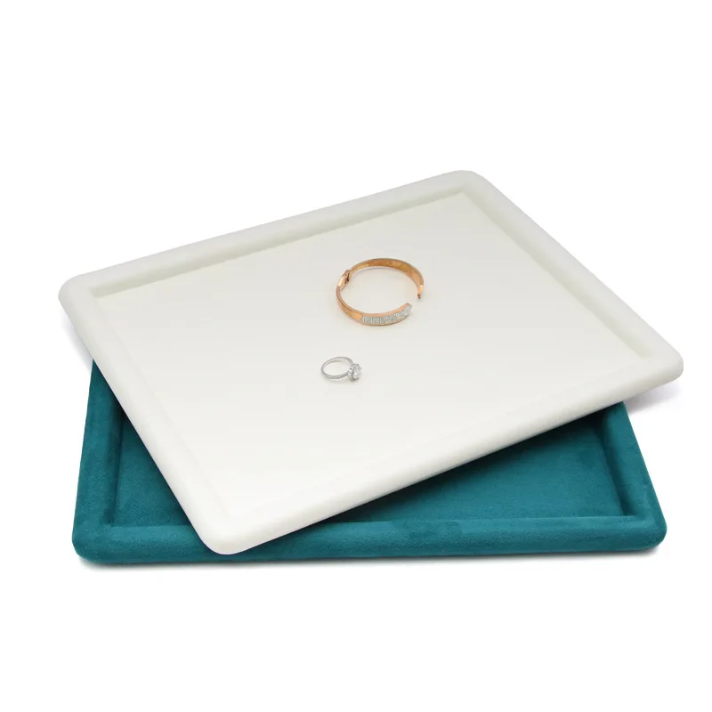 Jewelry Storage Tray Velvet Earrings Ring Necklace Pendant Bracelet Organizer Holder Box Jewelry Display Storage Trays