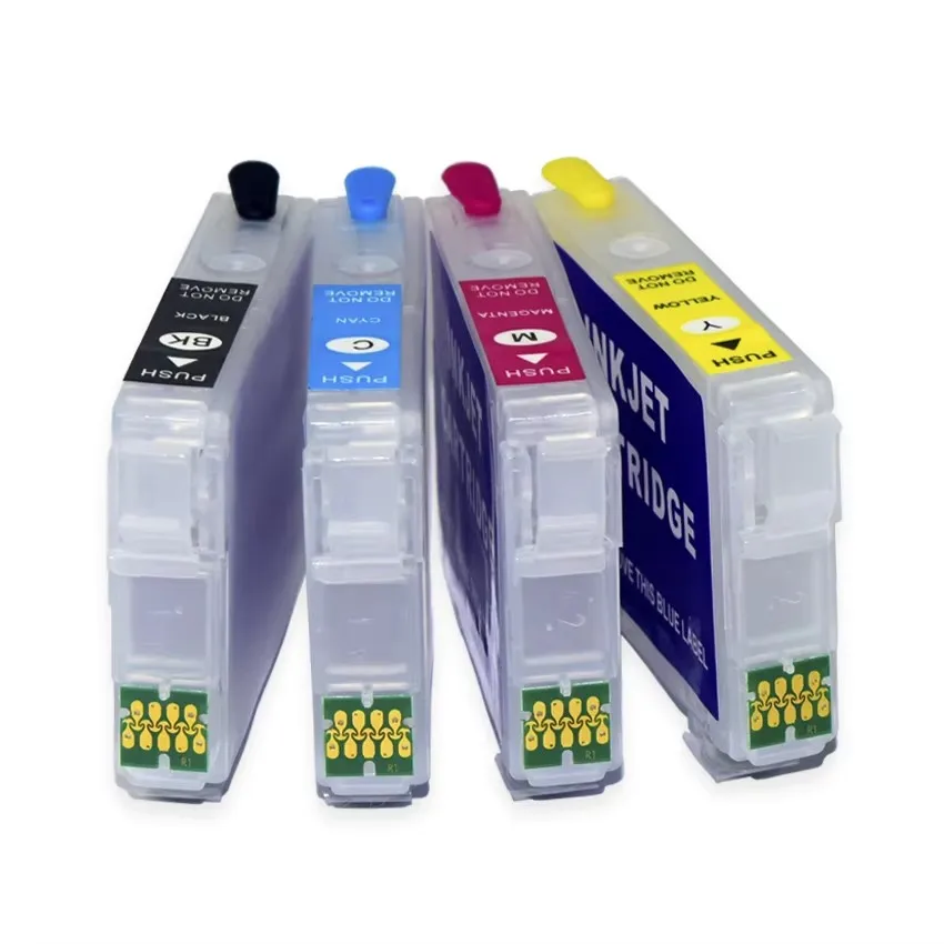 Europe T34XL T3471-T3474 Refillable Ink Cartridge with Ink for Epson Workforce Pro WF-3720 WF-3725 Printer with Syringe