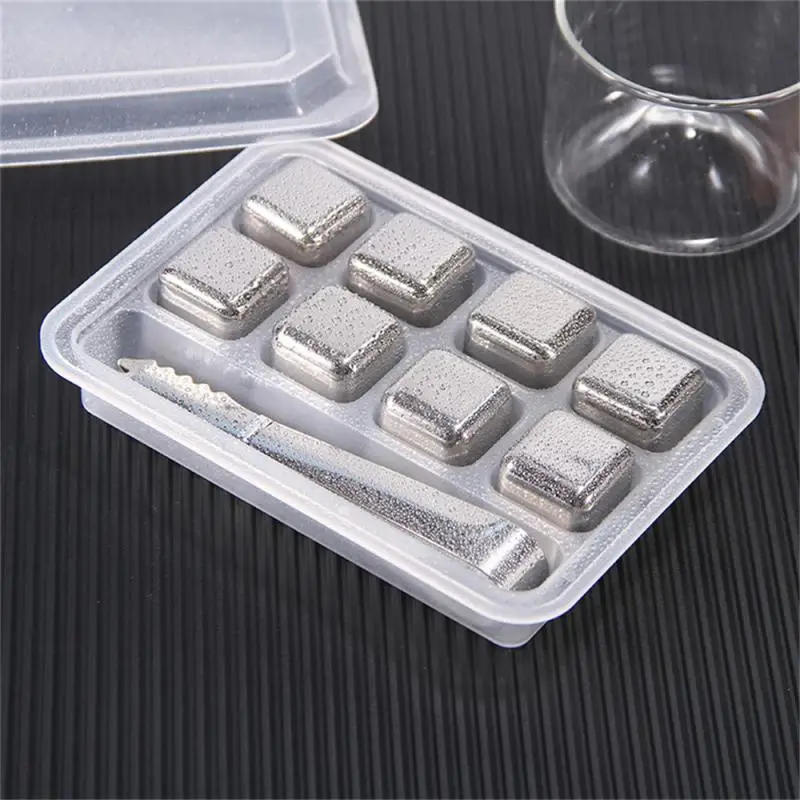 Metal Ice Cubes Convenient Versatile Beverage Blocks 304 Stainless Steel Durable Whiskey