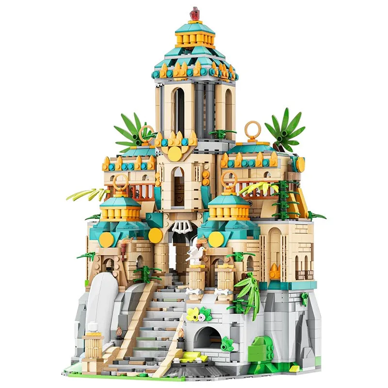 Movie Game MOC-172184 Medieval Castle The Lost Temple Building Blocks Set Architecture Model Toys Gift for Adults Kids 1395 PCS 4
