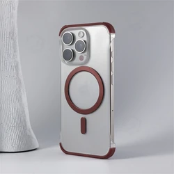 Ultrathin Borderless Magnetic Translucent Hard Case - Hit Color Design - iPhone 12 Pro Max (Wine Red WBK JBCC)