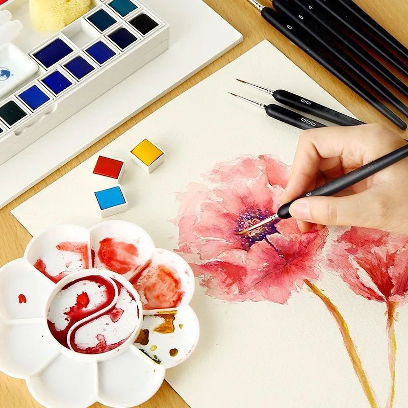 Paint Brushes Hook line pen watercolor claborate-style oil painting extra fine soft weasel hair Hand Painted 00000 brush gouache acrylic strok paint brushes