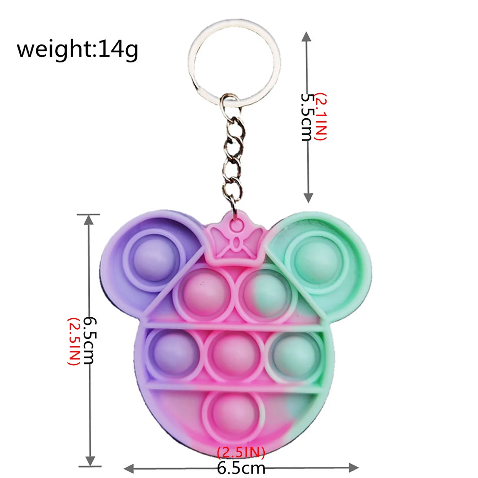 Mini Pops Simple Dimple Keychain Its Push Bubble Anxiety Sensory Fidget Toy Anti Stress Relief For Autism Adults Key Chain Toys squishy mesh ball Squeeze Toys