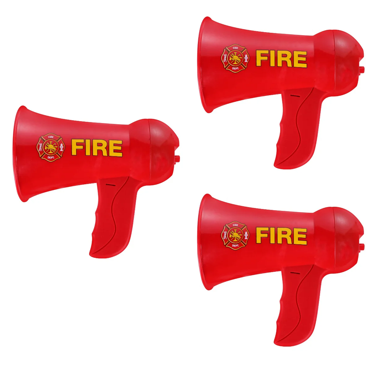 3 pcs Mini Megaphone Toy Firemen Toys Set Simulated Voice Microphone