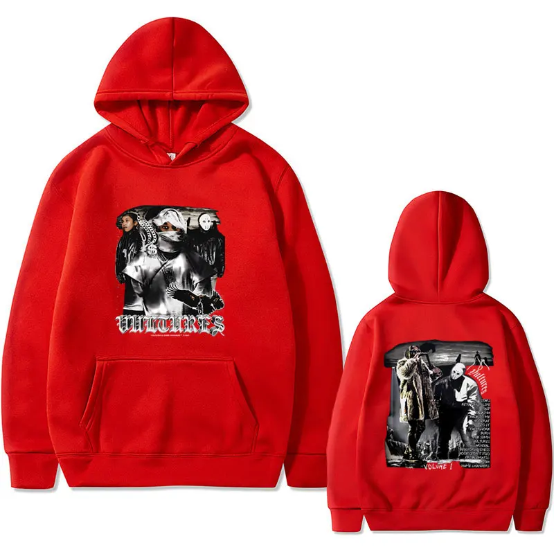 Rapper Kanye West Vultures Graphic Hoodie Men Women Fashion Hip Hop Oversized Sweatshirt Unisex Casual Fleece Cotton Hoodies