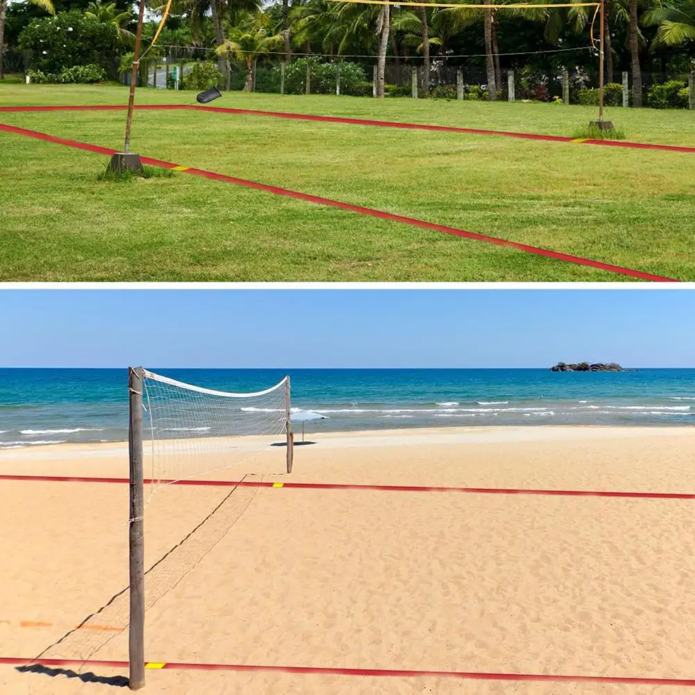 Weather-resistant Volleyball Line Professional Beach Volleyball Court Boundary Lines Set 6pcs Outdoor Webbing for All-weather