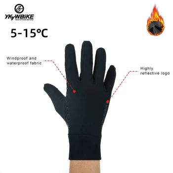 YKYWBIKE Winter Cycling Gloves – Touchscreen, Padded, Windproof & Anti-Slip 1