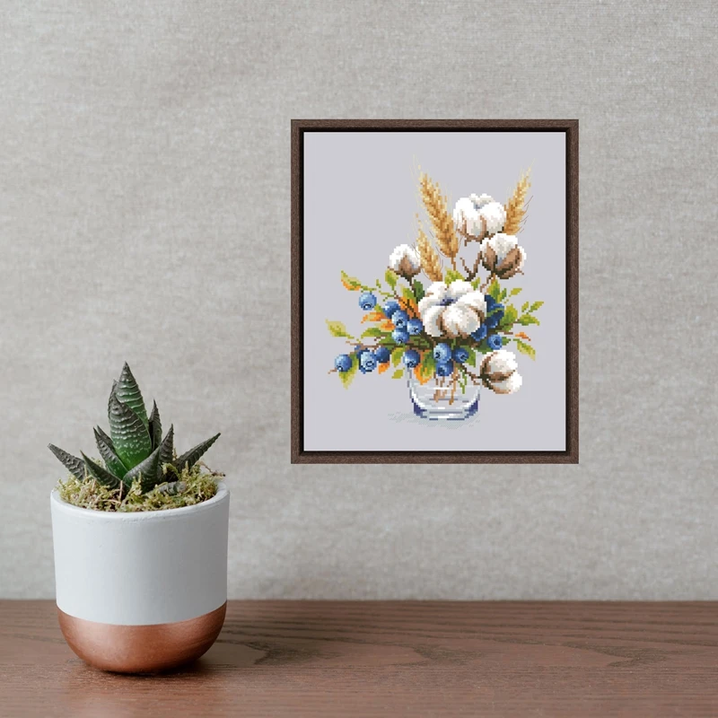 Cross Stitch Kits 18ct 14ct 11ct Silver Canvas Fabric Cotton Thread DIY Embroidery Home Wall Decoration