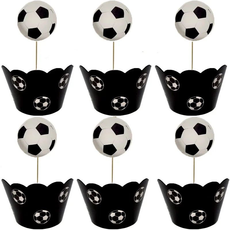 Disposable tableware football theme disposable tableware set sport boy birthday party baby shower cake decor supplies soccer pattern cup plate straw