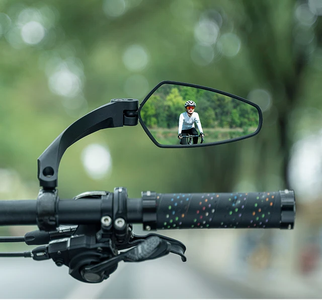 Espejos Gran Angular Giratorios Para Manillar Bicicleta 22-25 Mm - ¡Vista Trasera Perfecta!