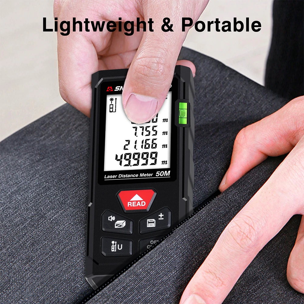 Laser Distance Meter 50M 70M 100M SNDWAY Rangefinder Digital Laser Tape Measure Range Finder Self Calibration Tool
