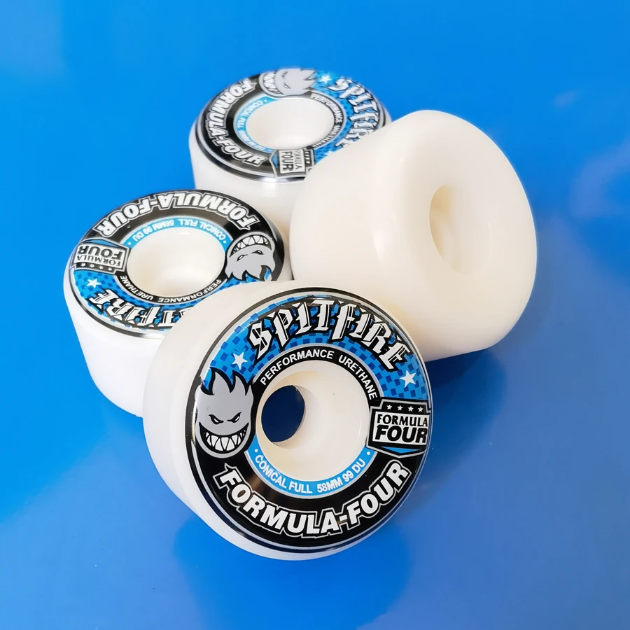 58MM spitfire skateboard wheels full conical and round shapes 99D 101D good quality pu polyurethane skate wheel