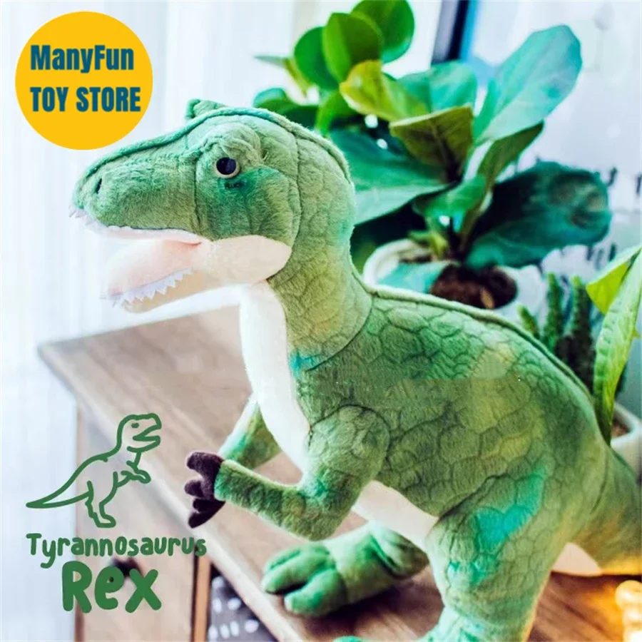 T-Rex High Fidelity Anime Cute Jurassic Plushie Dinosaur Plush Toys Lifelike Animals Simulation Stuffed Doll Kawai Toy Gifts Kid 2