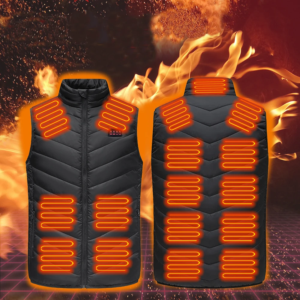 Heated Jacket Electric Heating Vest Heated Down Jacket Man Heated Vest Men Women Usb Jacket Body Warmer Clothing Veste
