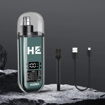 HIENA Electric Nose Hair Trimmer 5V1A Rechargeable Mini Pocket Nose Ear Hair Shaving Eyebrow Trimmer Clipper Wet and Dry Haircut