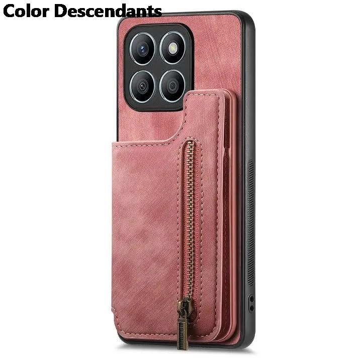Leather Zipper Wallet Case - Universal Fit