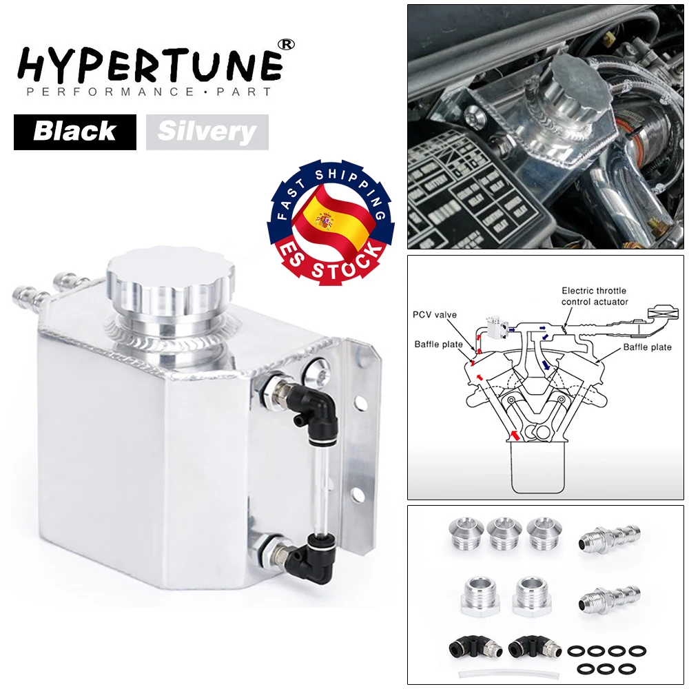 Hypertune-Universal 1L Alluminio Olio Cattura Serbatoio Serbatoio Con Tappo Di Scarico Sfiato Serbatoio Olio Serbatoio Carburante Ht-Tk57
