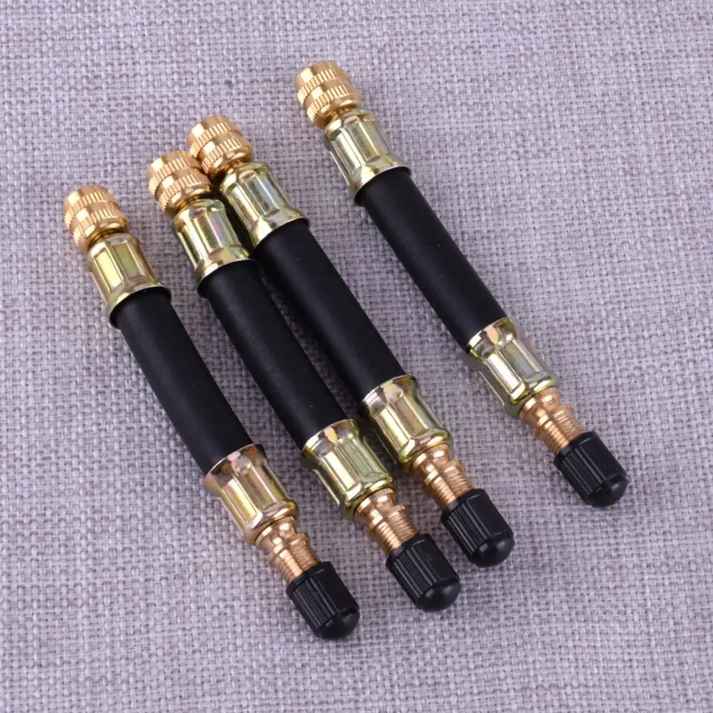 4Pcs 105mm Dual Tire Valve Extension Adapter Pipe Stem Universal for Truck RV Trailer Bus Wheel