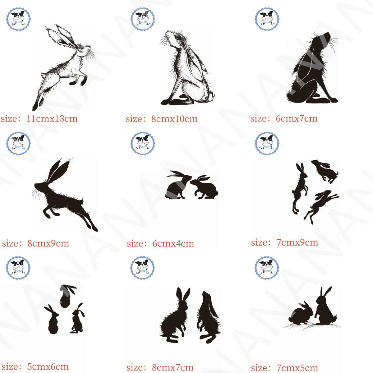 PUPPY-STAMP-Animal-Rabbits-Collection-Clear-Stamps-Scrapbook-Diary ...