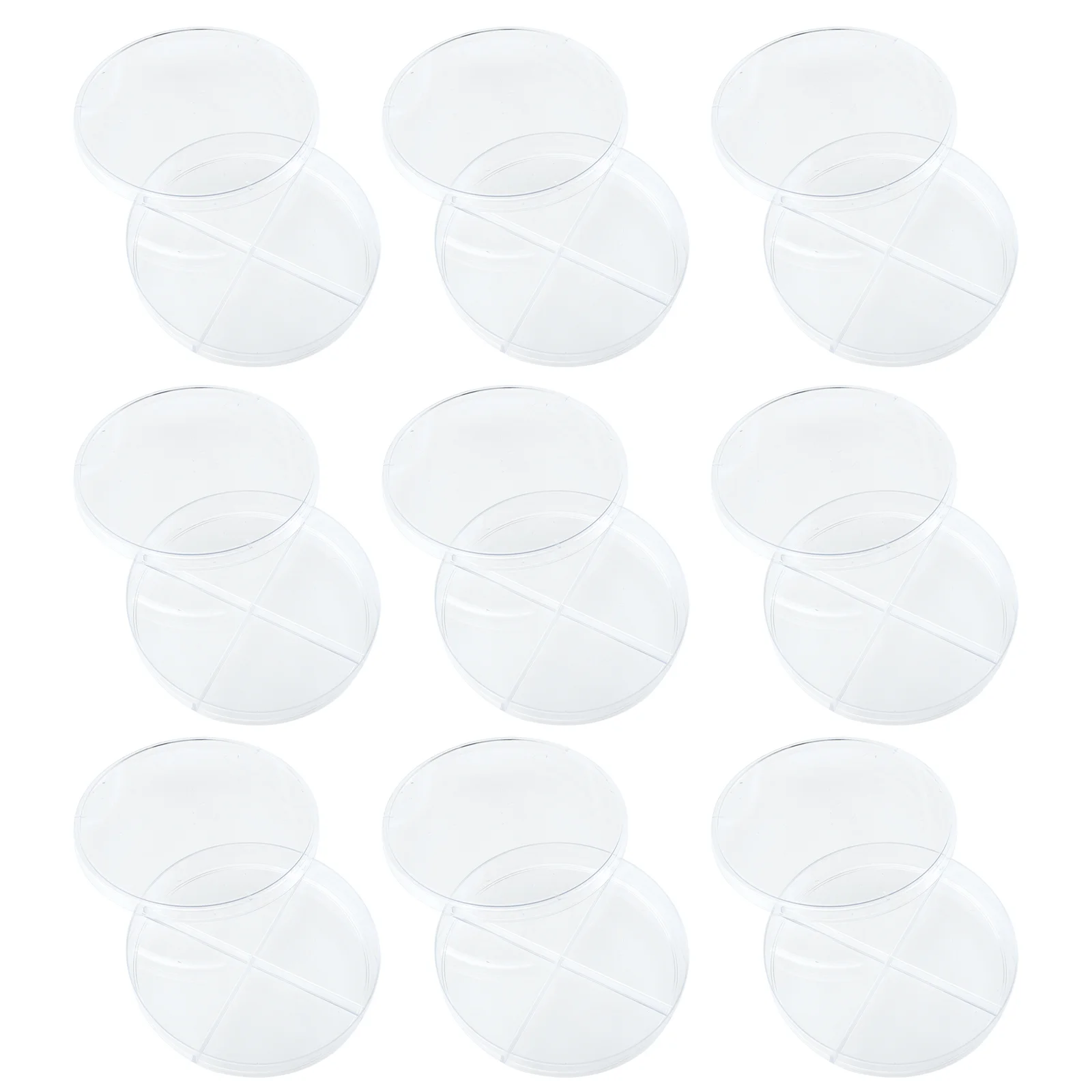 

10 Pcs Cell Culture Dish Petri Dishes Clear Cell-culture Accessories Space-saving Storage Transparent Plastic