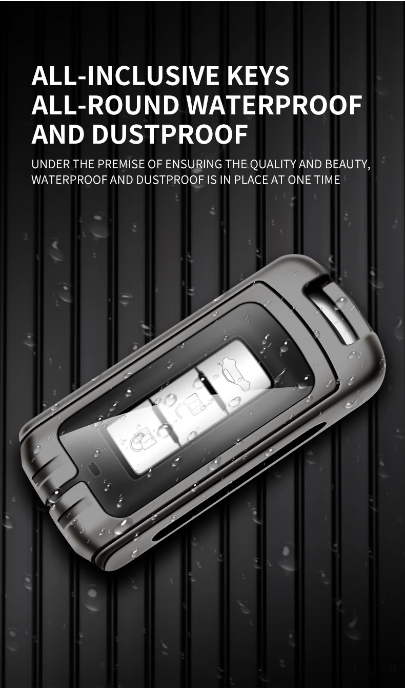 Custodia per chiave auto intelligente in pelle di metallo per Mitsubishi Outlander 3 ASX Colt Lancer 10 EX Grandis Pajero Sport Protector Fob - S028b4735621e4e8fbda36350c6380c46R