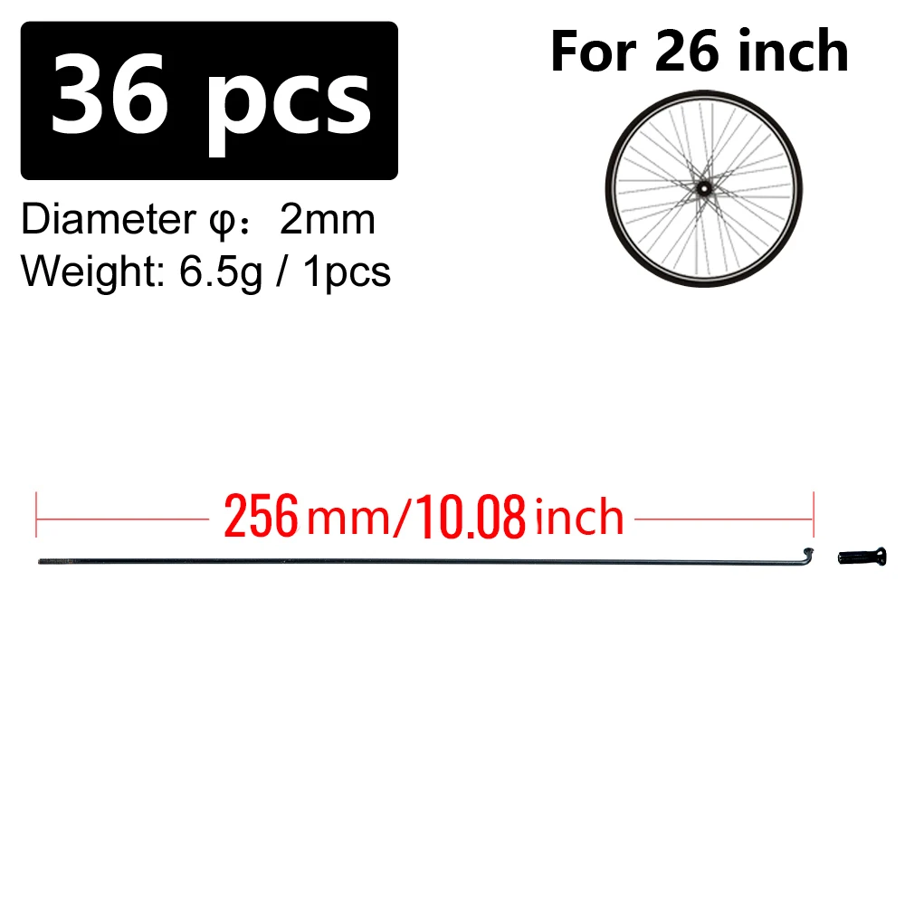 12 Raggi E Nipples Per Bicicletta 14G 269mm - Kit Acciaio Inox 304 Per Ruote Bici