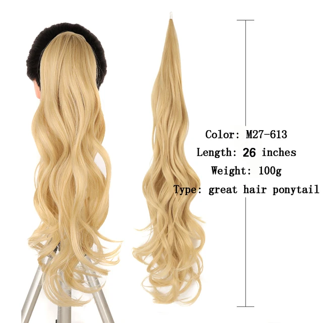 Inch synthetic flexible steel wire wrap around ponytail length hair ponytail extensions blonde ponytail hairpieces for
