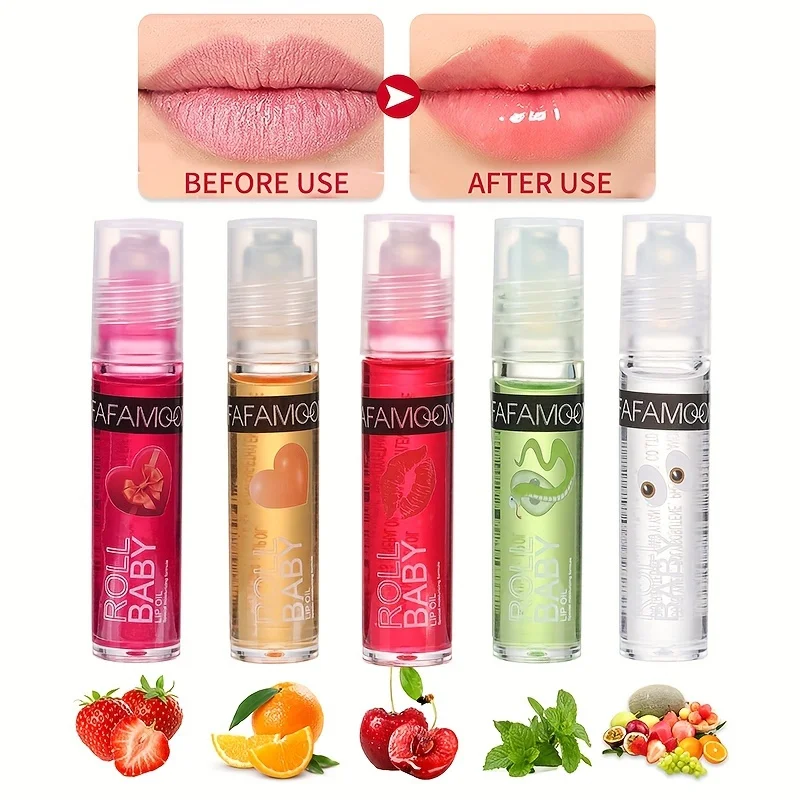 5 Colors Fruit Flavored Lip Balm For Lip Care, Chapped Or Dry Cracked Lips, Lip Balms Care, Self Care Gifts For Women Balm 4
