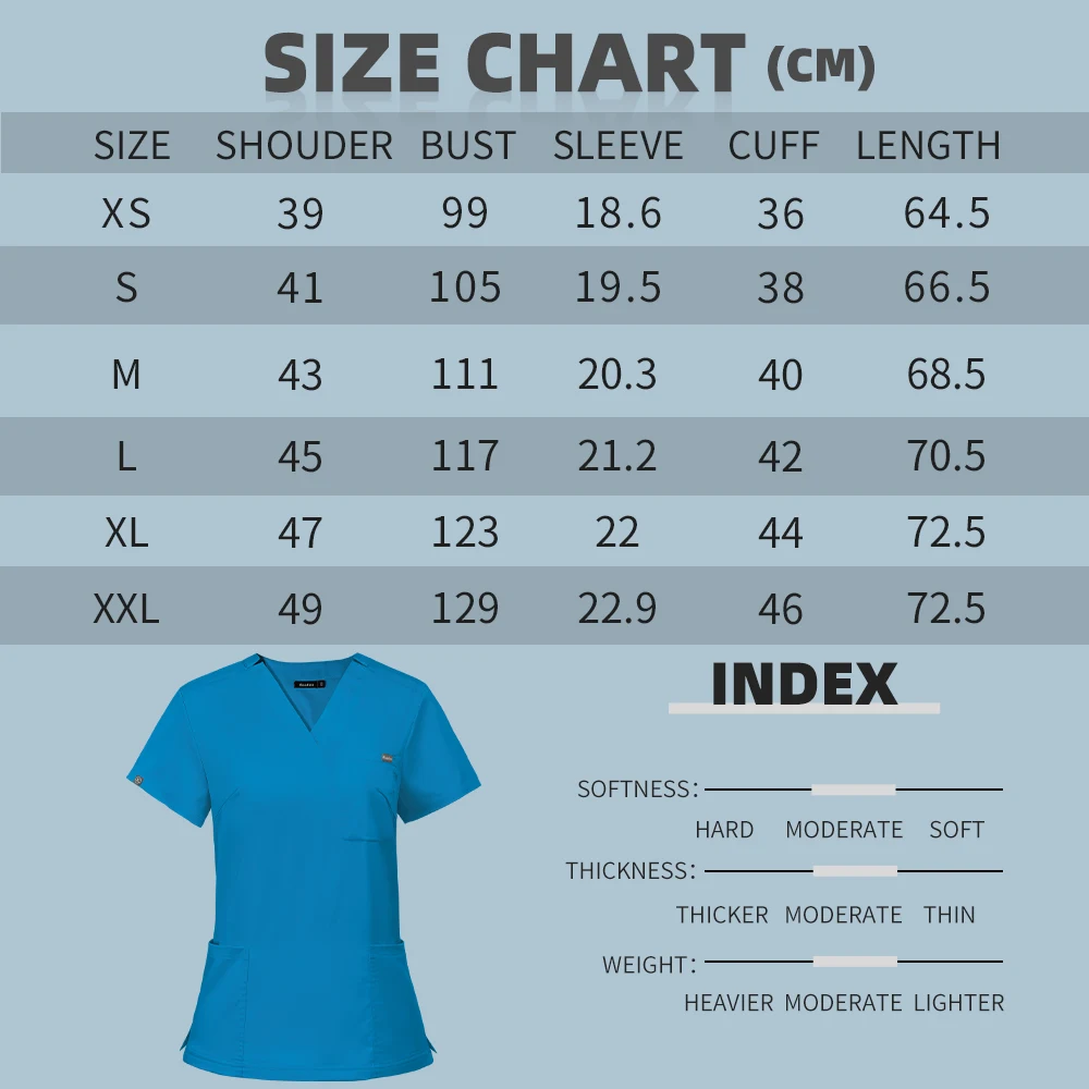 Clinical Workwear Men Scrubs Tops Medical Uniforms Nursing Work Shirts Classic V-Neck Clinical Scrub Top Short Sleeve Blouse 2XL