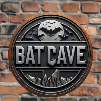 Bat Cave Metal Sign 1