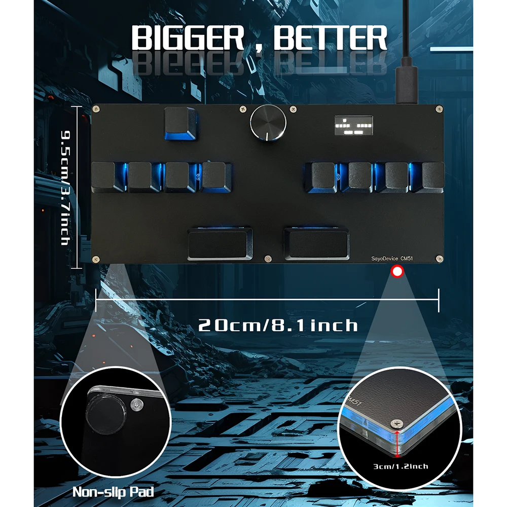 CM51 SayoDevice OSU DJ MAX OUTEMU/Gateron przełączniki